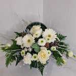 Crisp white and green festive hat box
