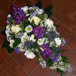 18" (45cm) Purple & White Teardrop