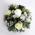 Contemporary White Candle Arrangement