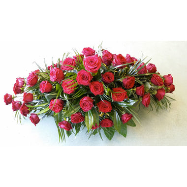 Red rose 3ft (90cm) Casket spray