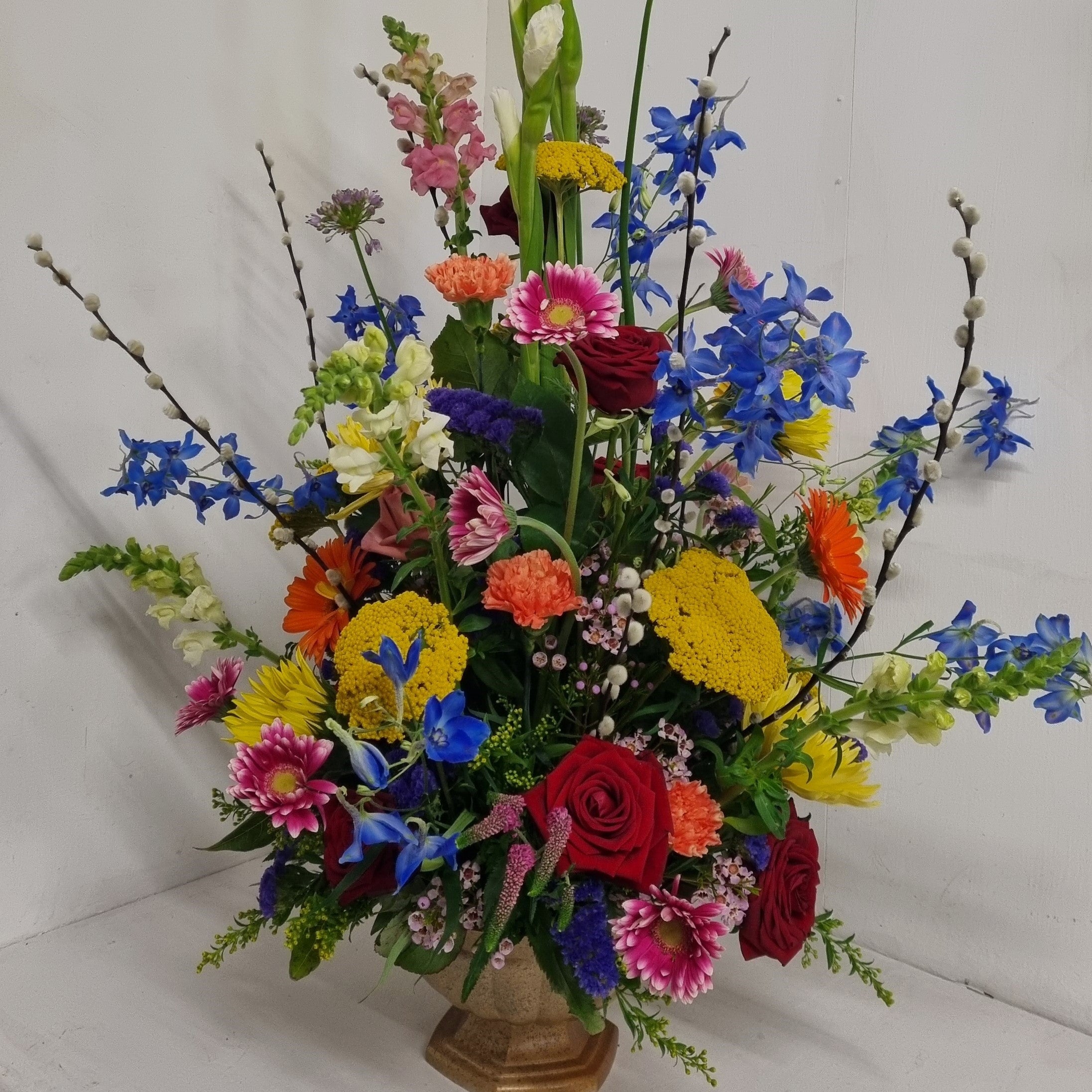 A large bright free standing display. Perfect for any corporate event