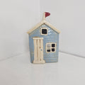 Beach hut tea light holder