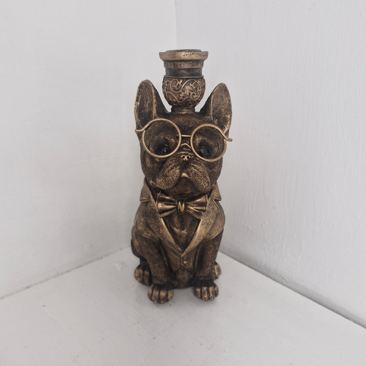 Professor Frenchie Candle holder