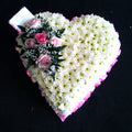 18" (45cm) Pretty Pink & White Heart