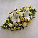 Yellow and white 2ft (60cm) spray with lilies