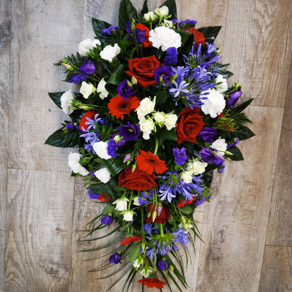 Red white and blue 2ft6" (75cm) teardrop