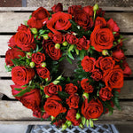 10" (25cm) Red Rose Wreath
